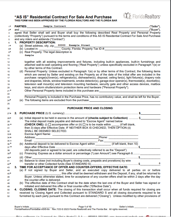 Buying a Home in Florida